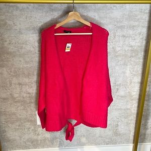 1. state Women's  Belted Cardigan, Size Sm - Pink